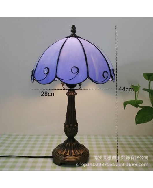 Colorful glass lighting, rural rose desk lamp, living room bedroom bedside lamp, warm desk lamp manufacturer wholesale