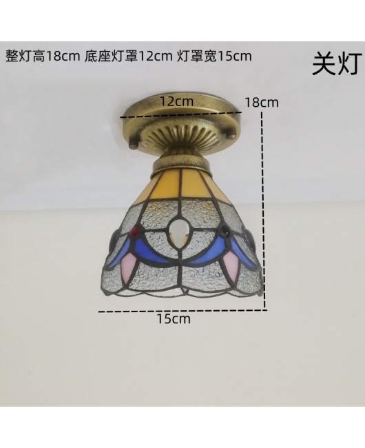 A dropshipping Baohua Tiffany European style corridor restaurant hotel balcony foyer decoration ceiling light cleaning