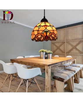 Direct sales of Baroque European style dining pendant lights, wholesale of Tiffany hotel LED engineering, wrought iron foreign trade lighting fixtures