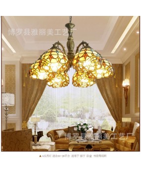 Manufacturer wholesale Tiffany living room headlights, wrought iron living room, hotel lobby, restaurant, bar, coffee shop pendant lights, free shipping