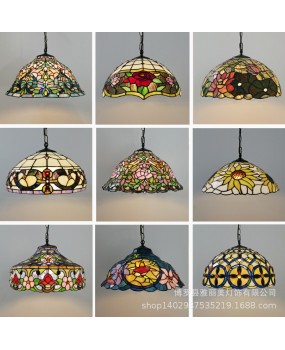 Manufacturer Baohua Tiffany European style pendant lights supply European style restaurants, multi head hotels, dining rooms, and living room lights