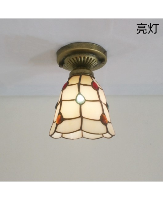 A dropshipping Baohua Tiffany European style corridor restaurant hotel balcony foyer decoration ceiling light cleaning