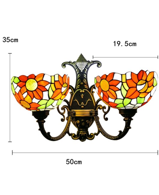 Manufacturer wholesale natural agate stone wall lamp Tiffany retro living room bar villa classical wall lamp special price