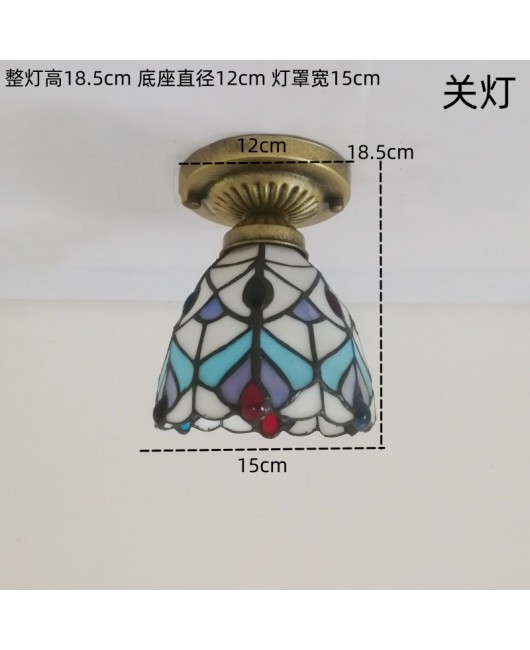 A dropshipping Baohua Tiffany European style corridor restaurant hotel balcony foyer decoration ceiling light cleaning