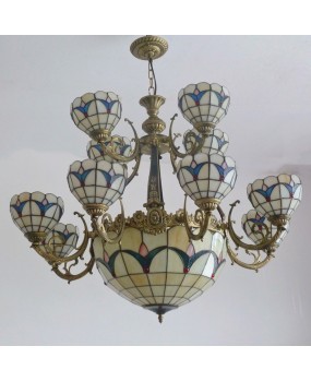 Supply of Mediterranean Hotel Clubhouse Lobby Large Chandelier Engineering Lighting Fixture One piece dropshipping Mediterranean Three layer Chandelier