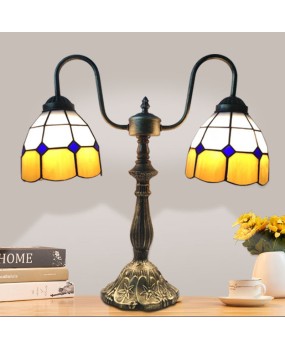 Special Offer Tiffany Desk Lamp Mediterranean Simple Bedroom Bedhead Bar Creative Romantic Eye Protection Desk Lamp One Piece dropshipping