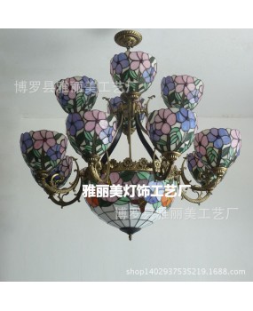 Wholesale non-standard hotel lobby chandelier, one piece for dropshipping, Tiffany Countryside Hotel clubhouse engineering lamp, special price, free shipping