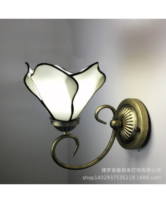 Baohua Tiffany Modern Simple Color Wall Light Bedroom Bedlight Corridor European Living Room Background Wall Light Fixture