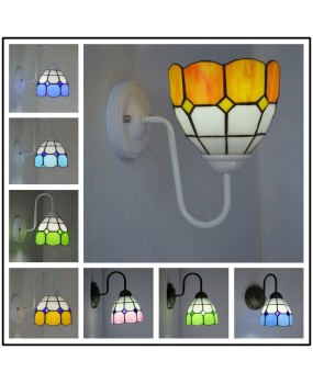 Discounted wall lamp wholesale popular simple hotel bedroom bedside lamp, one piece dropshipping Mediterranean glass fishing wall lamp