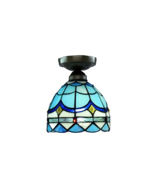 Mediterranean blue glass Tiffany lighting fixtures, hallway hallway entrance lights, modern LED small ceiling lights