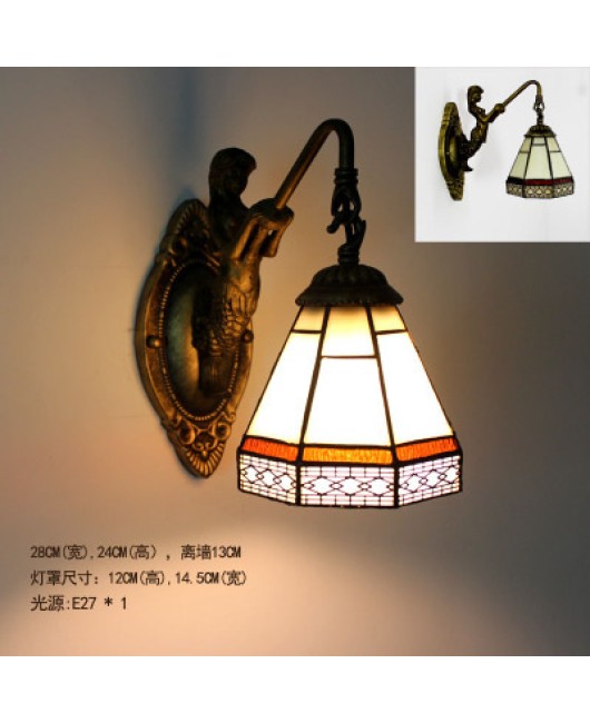 Wholesale of bedside wall lights Tiffany minimalist antique lighting LED hotel hallway bedroom bedside wall lights corridor lights