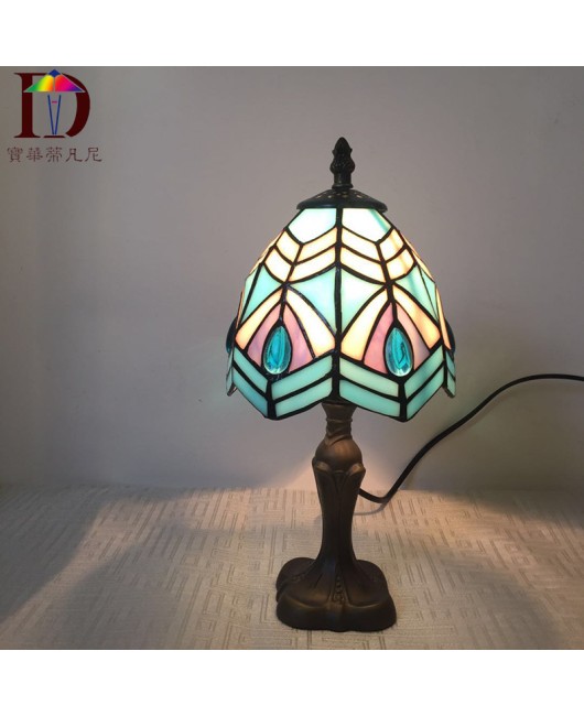 2017 New Mediterranean Desk Lamp One Piece Wholesale Tiffany Decorative Desk Lamp Bedhead Creative Night Light