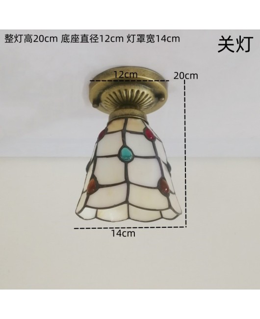 A dropshipping Baohua Tiffany European style corridor restaurant hotel balcony foyer decoration ceiling light cleaning