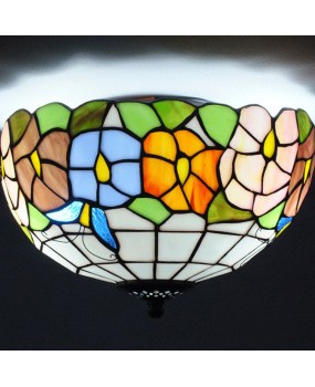 Factory direct sales of colored glass lighting fixtures, garden butterfly flower ceiling lights, bedroom, dining room, balcony, foyer ceiling lights