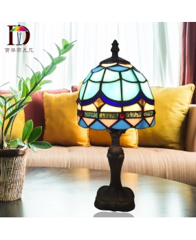 Baohua Tiffany Lamp Manufacturer Simple and Creative LED Mediterranean Lighting Hotel Children's Room Bedhead and Bedroom Desk Lamp