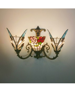 Tiffany European Wall Light Living Room Corridor Bedroom Bedhead Creative TV Background Wall Warm Bathroom Mirror Front Light