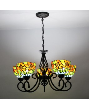 Discounted Home Chandelier Tiffany Lamp Countryside Living Room Bedroom Dining Room Hotel Room Chandelier Sunflower Chandelier