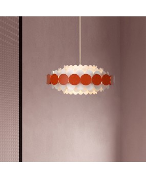 Postmodern light luxury living room designer creative model room LED decorative pendant light donut colored pendant light