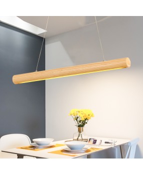 Nordic restaurant long strip light creative office front desk LED minimalist bar counter dining table wooden style Japanese style straight pendant light