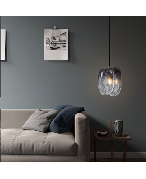 Light luxury bedroom bedside pendant lamp, post-modern minimalist dining room, living room bar counter, coffee shop, long line internet famous glass lamp