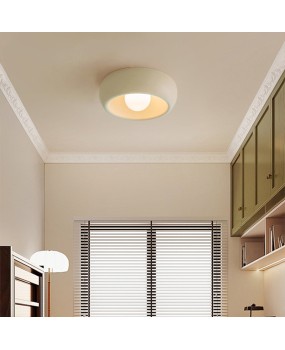 Middle aged cream style corridor light, modern simple circular LED table lamp, creative entrance foyer ceiling light