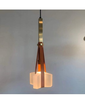 Light luxury crystal bedside pendant light, Nordic modern designer restaurant, bar counter, coffee shop, creative leather pendant light