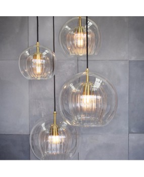 Foreign trade glass ball pendant light creative personality restaurant clothing store bar counter staircase bedroom bedside LED small pendant light