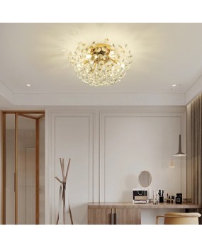 Postmodern luxury living room dining table dandelion pendant light personalized bedroom crystal LED flower pendant light