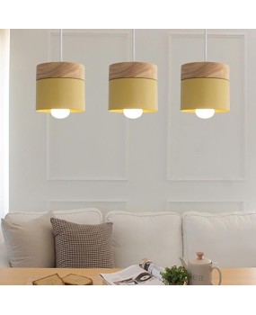 Nordic Creative Restaurant Light Macaron Modern Iron Art Corridor Light Single Head White Grey Bedroom Bedhead Small Pendant Light