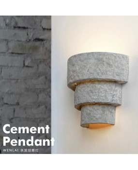 Nordic modern minimalist cement wall lamp creative personality retro industrial style coffee shop bar aisle creative wall lamp