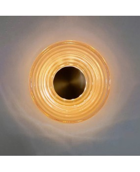 Nordic postmodern glass wall lamp, circular, luxurious and grand, living room, dining room, study room, corridor, background wall decoration wall lamp