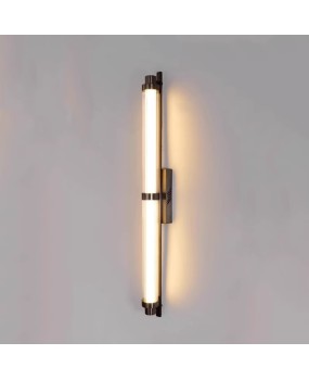 Long strip wall lamp, modern designer, living room background, new Chinese style villa, hotel restaurant, corridor, model room wall lamp