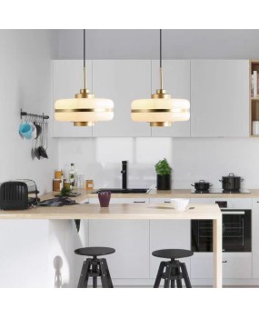 Nordic designer modern white jade glass pendant light creative modern minimalist restaurant bar counter study single head pendant light