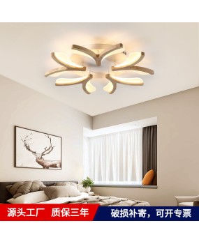 Nordic Wood Acrylic Ceiling Light LED Living Room Headlights Modern Simplicity Bedroom Dining Room Lighting Personalized Creativity