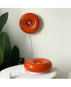 Cream style donut atmosphere lamp, bedroom corridor wall lamp, modern, simple and warm bedside lamp, creative touch desk lamp