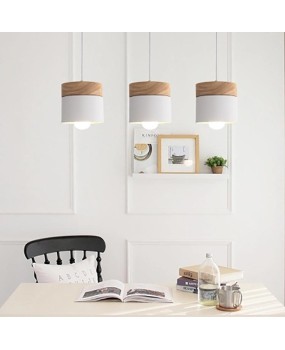 Nordic Creative Restaurant Light Macaron Modern Iron Art Corridor Light Single Head White Grey Bedroom Bedhead Small Pendant Light