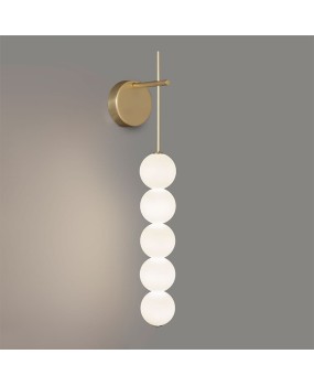 Nordic modern bedroom bedside lamp, light luxury living room staircase, minimalist designer, spherical French decorative long pole wall lamp