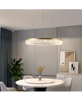 Italian minimalist living room chandelier, post-modern light luxury and atmospheric bedroom dining room lamp designer, model room circular lighting fixture