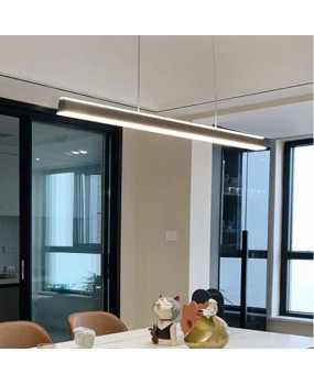 Modern, minimalist and atmospheric one character restaurant pendant light, minimalist dining table, bar counter, Italian style island table, LED strip, internet famous lighting fixtures