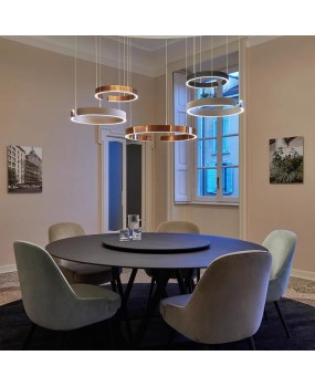 Nordic living room light simple modern creative restaurant bedroom office front desk circular C-shaped designer pendant light