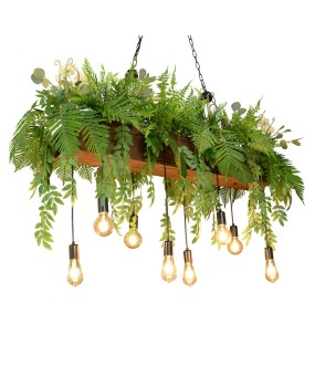 Forest style hot pot restaurant bar counter pendant light restaurant decorative light long dining table window sunroom courtyard decoration plant light