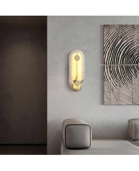 Postmodern creative marble living room wall lamp art bedside bedroom wall lamp Nordic designer model room wall lamp