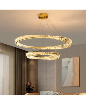 Living room pendant light, Nordic luxury designer style crystal light, duplex hall, post-modern minimalist dining room, bedroom lighting fixtures