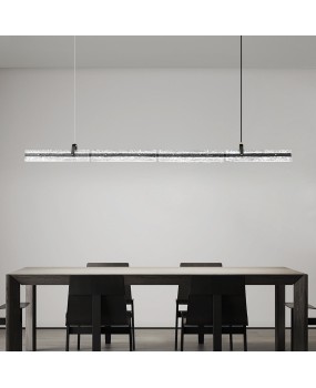 Nordic modern minimalist straight bar restaurant glass chandelier creative designer, light luxury minimalist bar long bar light