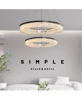 Resin all copper high-end luxury living room pendant light, grand villa hall designer, simple bedroom dining room strip light