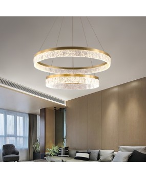 Italian minimalist living room chandelier, post-modern light luxury and atmospheric bedroom dining room lamp designer, model room circular lighting fixture