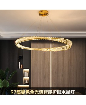 Living room pendant light, Nordic luxury designer style crystal light, duplex hall, post-modern minimalist dining room, bedroom lighting fixtures