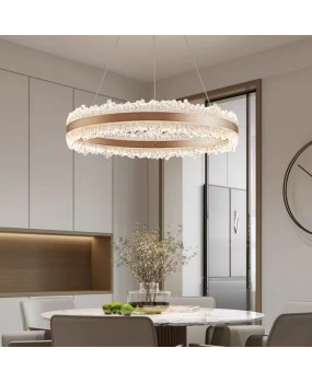 Modern minimalist living room pendant light, luxurious high-end feeling, dining room bar counter circular main light, minimalist and atmospheric designer lighting fixtures