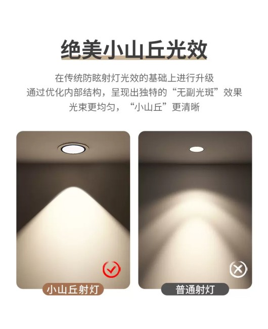 Small hill spotlight embedded anti glare wall wash spotlight, household extremely narrow border LED ceiling tube light, living room