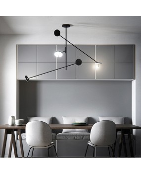 Italian new living room light, minimalist living room LED pendant light, modern designer bar counter, irregular shaped dining room hanging light fixture